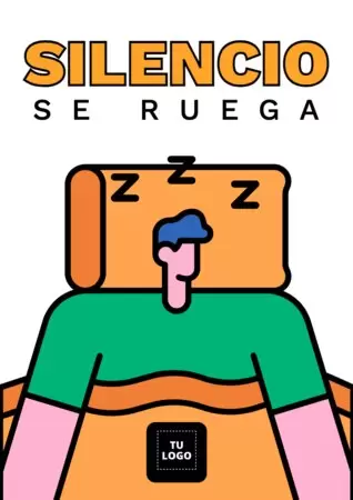 Edita un cartel de silencio 