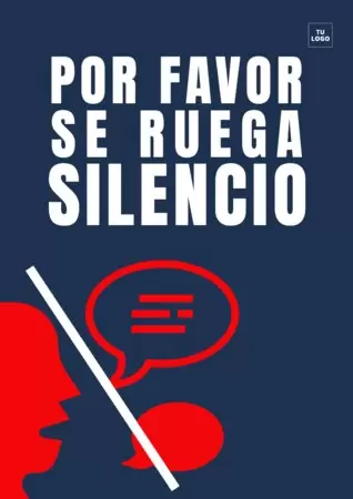 Edita un cartel de silencio 