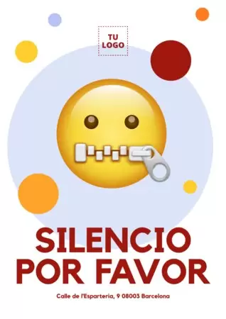 Edita un cartel de silencio 