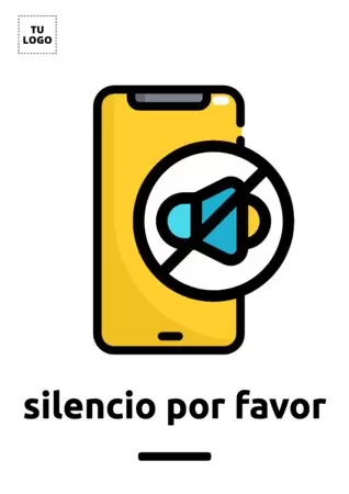 Edita un cartel de silencio 