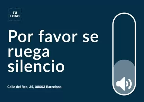Edita un cartel de silencio 
