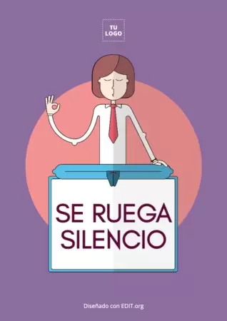 Edita un cartel de silencio 