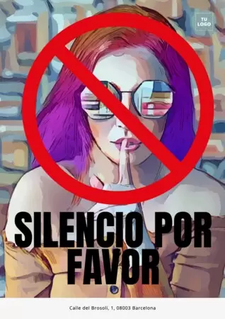 Edita un cartel de silencio 