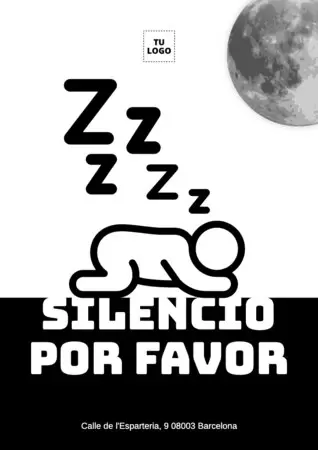 Edita un cartel de silencio 