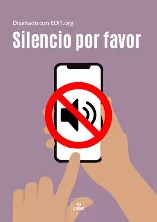 Edita un cartel de silencio 