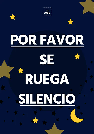 Edita un cartel de silencio 