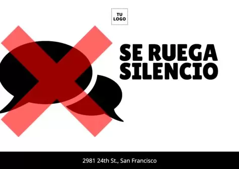 Edita un cartel de silencio 