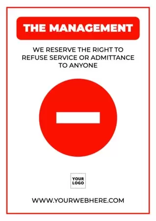 Edit a Right of Admission template