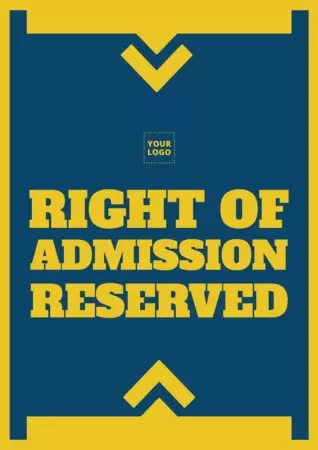 Edit a Right of Admission template