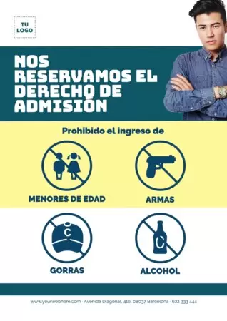 Editar un cartel de Derecho de Admisión