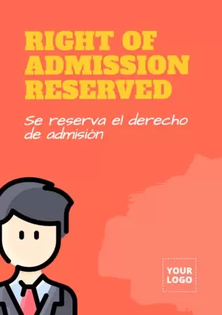 Edit a Right of Admission template