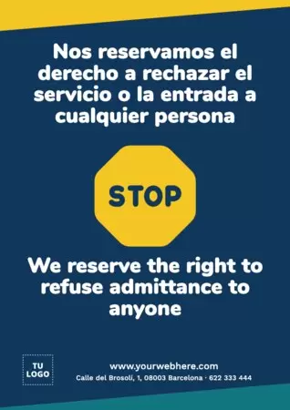 Editar un cartel de Derecho de Admisión