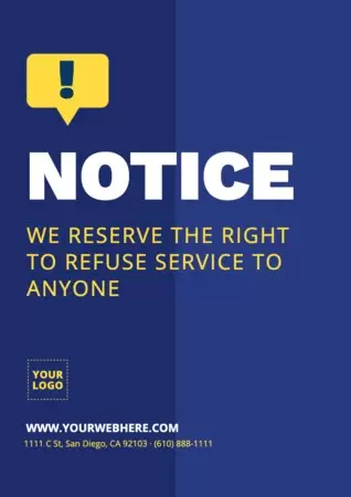 Edit a Right of Admission template