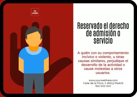 Editar un cartel de Derecho de Admisión