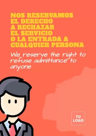 Editar un cartel de Derecho de Admisión