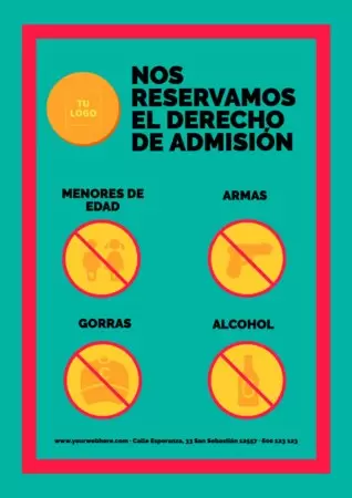 Editar un cartel de Derecho de Admisión