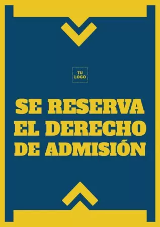 Editar un cartel de Derecho de Admisión