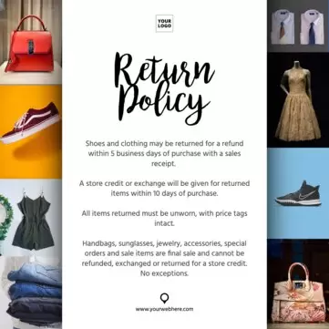 Modifica un design sulla politica di reso