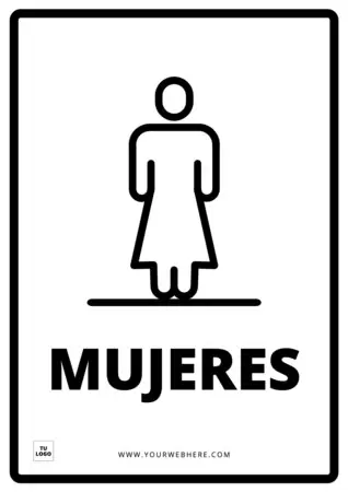 Edita un letrero para baño