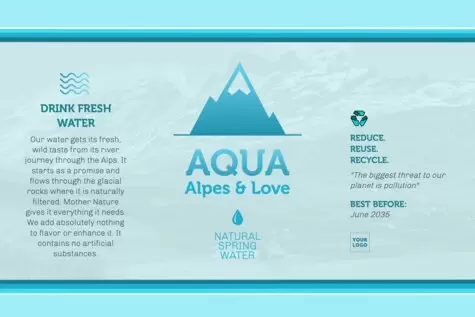 Edit a water bottle label