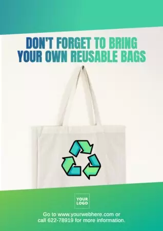 'Bring Your Own Bag' Posters to Edit Online