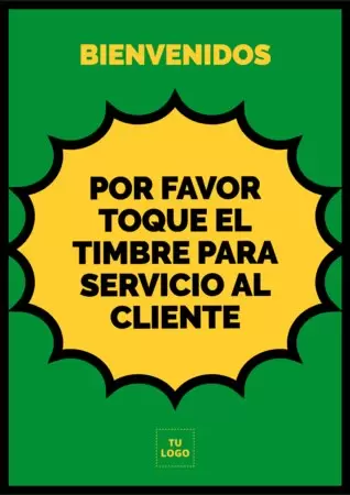 Editar un cartel de tocar el timbre