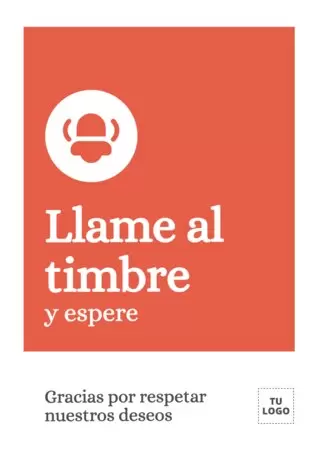 Editar un cartel de tocar el timbre