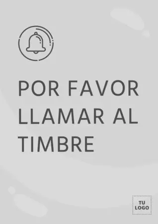 Editar un cartel de tocar el timbre