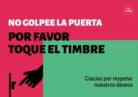 Editar un cartel de tocar el timbre