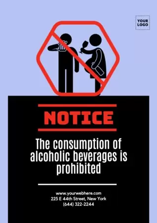 Editar um cartaz de proibida a venda de álcool para menores