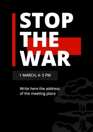 Modifier une affiche de Non à la Guerre
