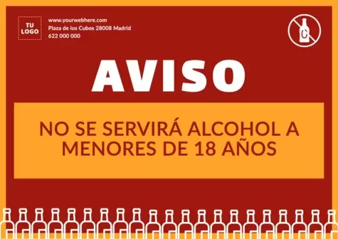 Editar un letrero de No Venta de Alcohol