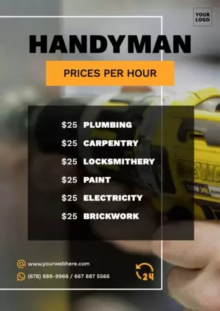 Edytuj projekt plakatu z hydrauliką