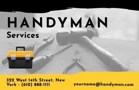 Edit a handyman business card template