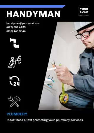 Modifier le design d'une affiche de plomberie