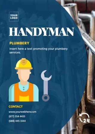 Edytuj projekt plakatu z hydrauliką