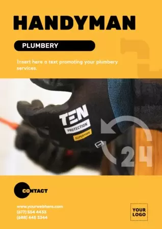 Edytuj projekt plakatu z hydrauliką