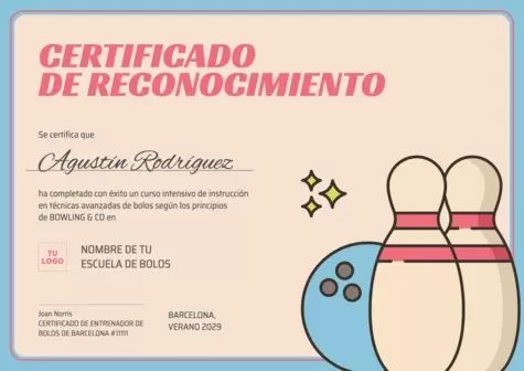 Edita un diseño para boleras