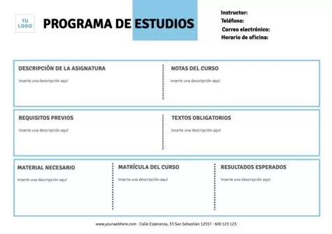 Edita un documento de syllabus