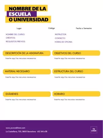 Edita un documento de syllabus
