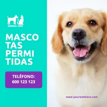 Edita un cartel para mascotas