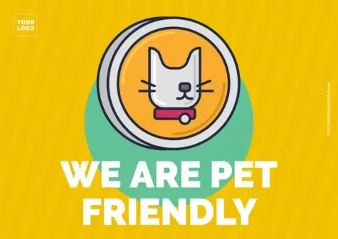 Edite um cartaz pet-friendly