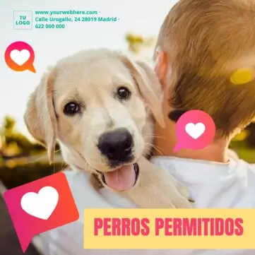 Edita un cartel para mascotas