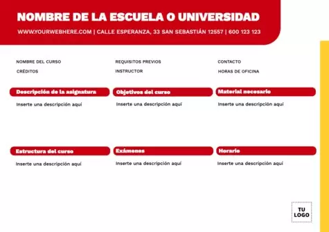 Edita un documento de syllabus
