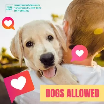 Editar um cartaz sobre animais de estimação