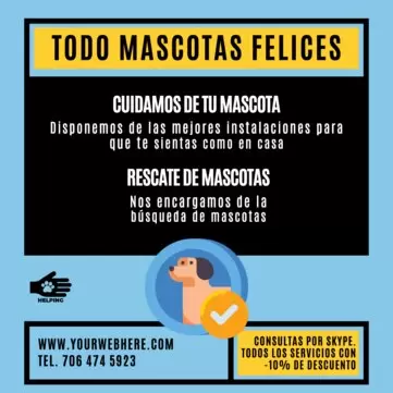 Edita un cartel para mascotas