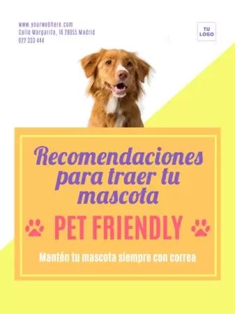 Editar un cartel pet friendly