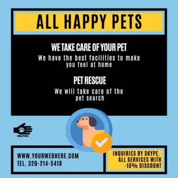 Editar um cartaz sobre animais de estimação