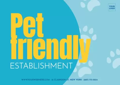 Edit a pet friendly sign