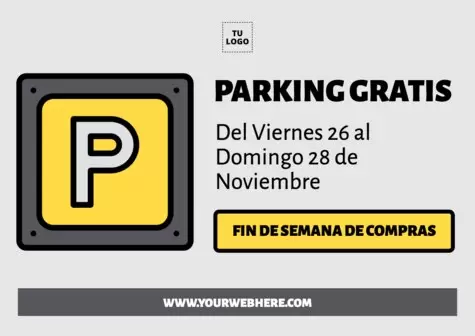 Edita una plantilla de parking gratis